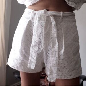 Polo Ralph Lauren: White eyelet shorts